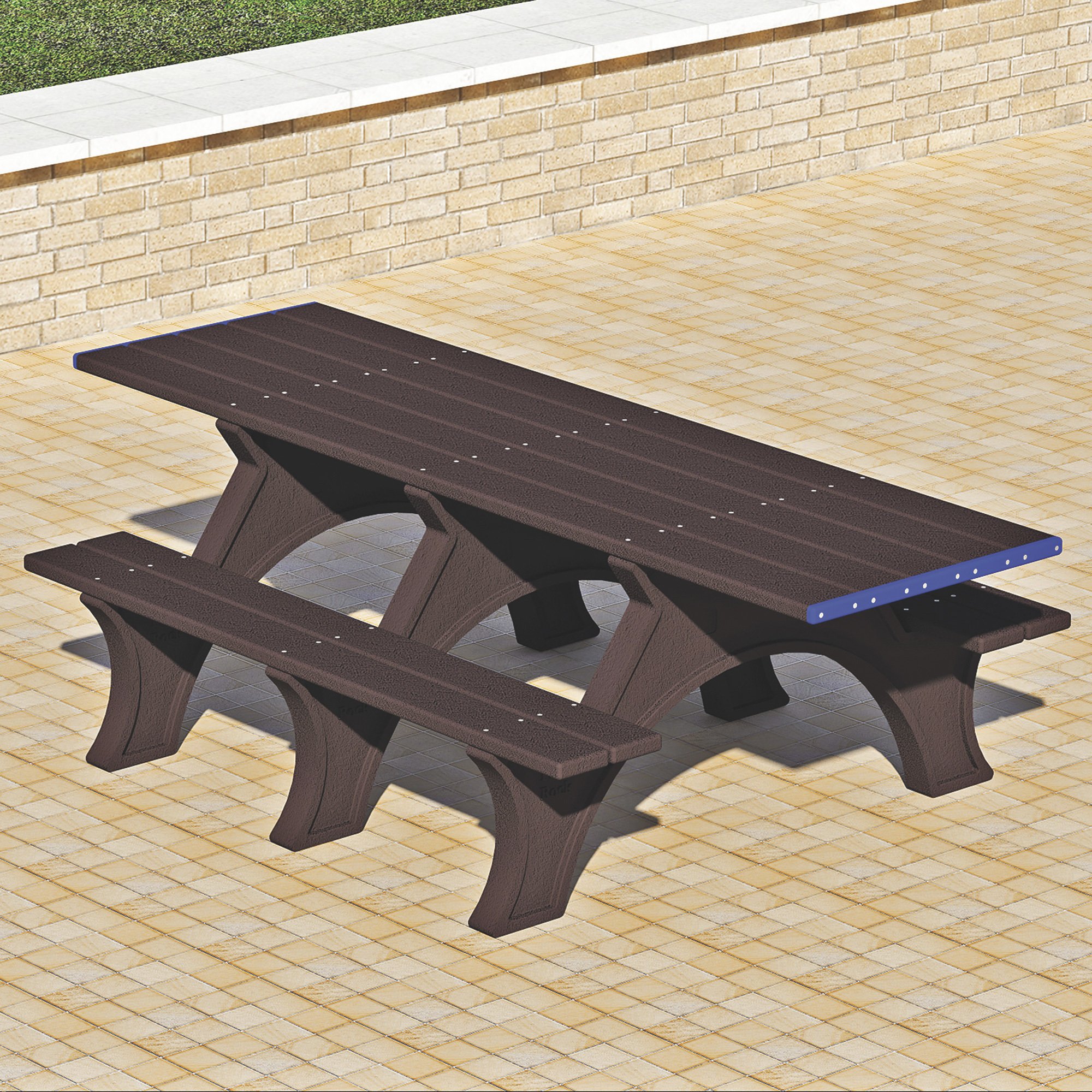 Pilot Rock Recycled Plastic Picnic Table, 6ft.L